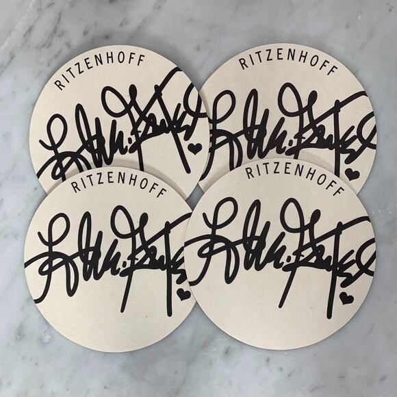 RITZENHOFF Beer Glass w Coasters LAURENCE GARTEL 2007 King Crown 1020091 EUC - Picture 10 of 12